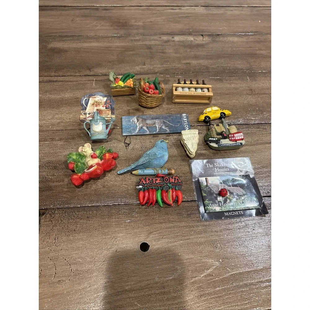 Vintage Cow Refrigerator Magnets ~  13 Piece Lot ~ All Unique